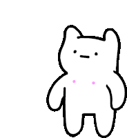 a drawing of a teddy bear with pink breasts and a sad face