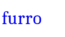 the word furro that is blue on a white background