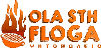 a logo for ola sth floga shows a grill with flames