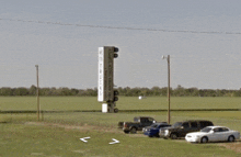 a sign that says ' always on truck supply ' on it in a field