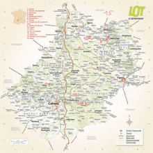 a map of france with the word lot on the top left