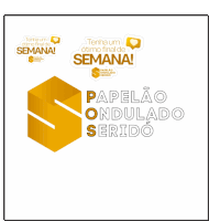 an advertisement for papelao ondulado serido shows a gold box