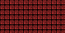 a repeating pattern of red squares on a black background .