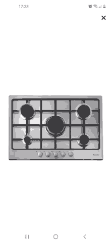 a picture of a stainless steel stove top oven on a phone screen .