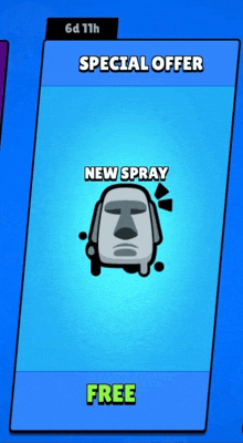 a special offer for a new spray is free for 6d 11h