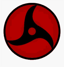 a red circle with a black blade in the middle of it .