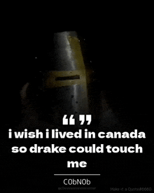 i wish i lived in canada so drake could touch me cobn0b