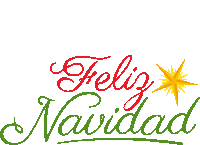 feliz navidad is written in red and green with a yellow star