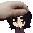a cartoon character with a beard is being pummeled by a hand .