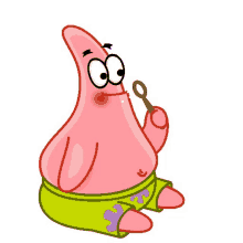 patrick star from spongebob squarepants is holding a key in his hand