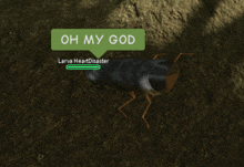 a computer generated image of a bug says oh my god