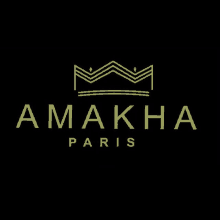 a logo for amakha paris with a crown on top