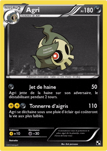 a pokemon card that says niveau 2 agri on it