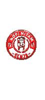 a red and white logo that says kopi hitam senja