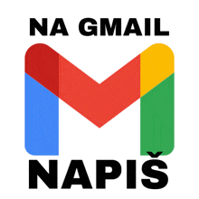 a colorful gmail logo with the words na gmail napisa written below it