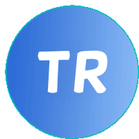 a blue circle with the letter tr in white letters