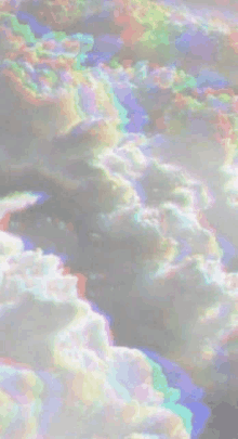 a glitch effect of clouds in the sky