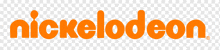 a nickelodeon logo is shown in orange on a transparent background