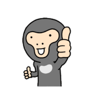 a cartoon monkey is giving a thumbs up and smiling