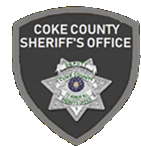 the coke county sheriff 's office logo is a shield with a badge on it .