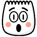 a cartoon illustration of a surprised face with a surprised look on its face .