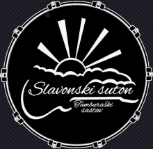 a black and white logo that says slavonski suton on it