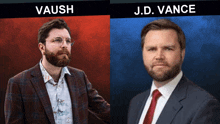 two men named vaush and j.d. vance