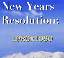 a blue background with the words new years resolution 1920x1080 on it