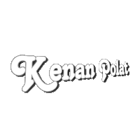 the name kenan polat is written in white on a white background