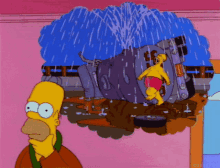 a cartoon of homer simpson standing in front of a machine that says ' 00 ' on it