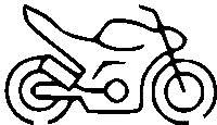 a black and white drawing of a motorcycle