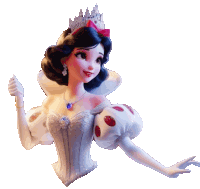 a snow white doll wearing a tiara and a corset