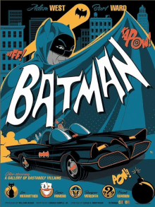 a poster for the movie batman with adam west and burt ward on it