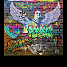 graffiti on a brick wall that says loyalty