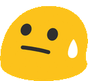 a yellow smiley face with a tear coming out of its nose .