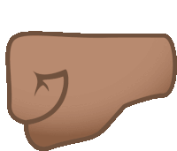 a cartoon drawing of a fist with a x on it