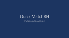 a blue background with quizz matchrh written in white