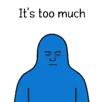 a blue cartoon character says to breathe now ..