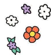 a bunch of flowers with leaves on a white background .