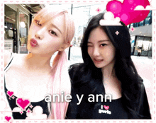 a picture of a girl with the name annie y ann on it