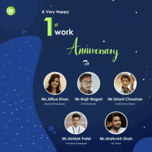 a very happy 1st work anniversary to mr. ishani chouhan