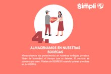 an advertisement for caja simpli shows a man giving a woman a box