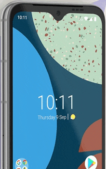 a cell phone displays the time as 10:11 on september 9th