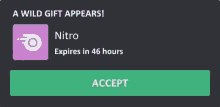 a wild gift appears with a nitro expires in 46 hours