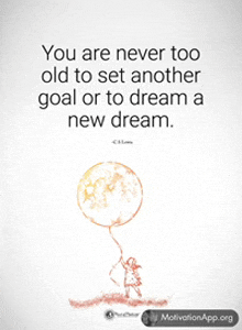 a drawing of a girl holding a balloon with a quote on it