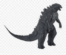 a godzilla toy on a transparent background .