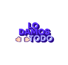 a logo that says lo damos todo with thumbs up icons