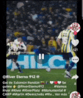 a video of a soccer game is being played on tik tok