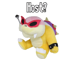 a stuffed animal with the word host written on it