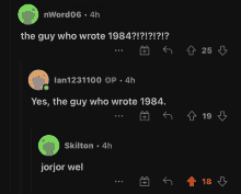 a screenshot of a reddit post that says jorjor wel